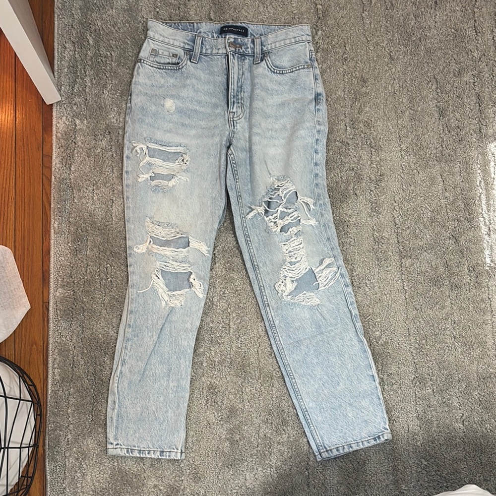 Aeropostale Light Blue Distressed Women Jeans